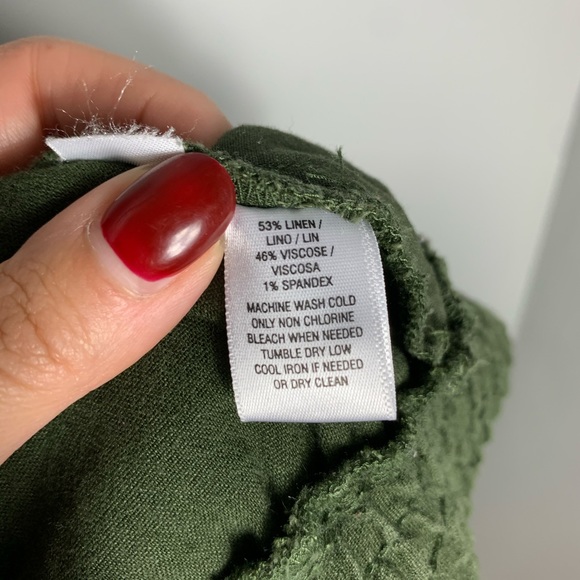 Lou and Grey Green Linen Blend Pants - Picture 5 of 5